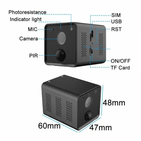 Lange levensduur van de batterij aangesloten WIFI-camera PIR-bewegingsdetectie