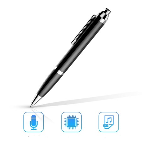 Micro enregistreur stylo détection de son 20 heures